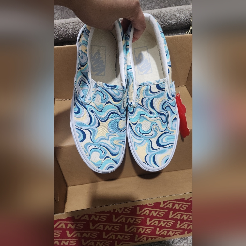 Vans Swirl Turquoise New with box